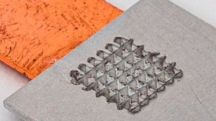 Close-up of a copper-aluminum connection