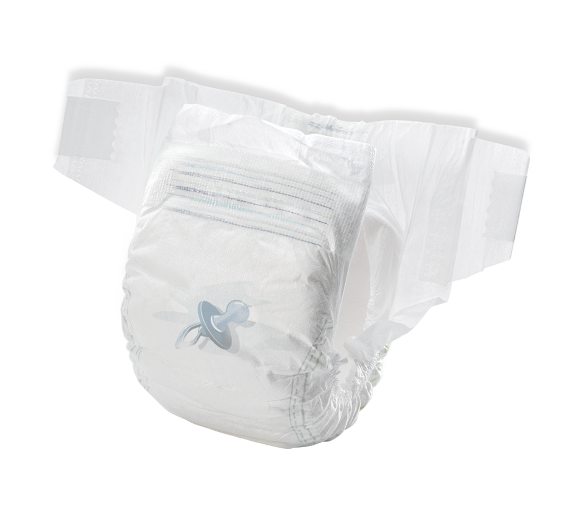 Pannolino commerciale con diversi punti uniti mediante ultrasuoni