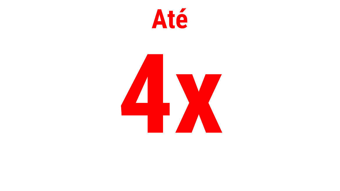 Texto em vermelho indicando “Até quatro vezes”