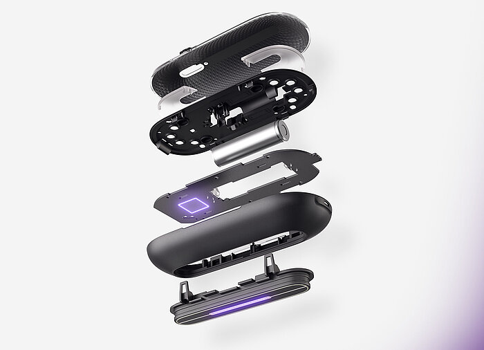 博世织物清新器外壳分解结构，用 Herrmann 焊接