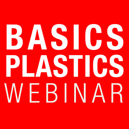 Graphic with text basics plastics webinar.