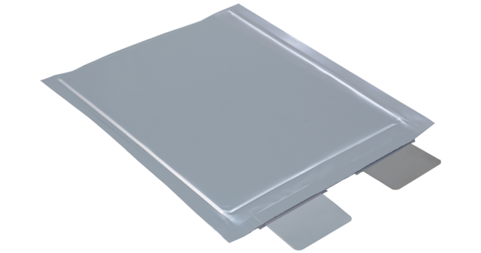 带两片额外接触片的软包电池，超声装配