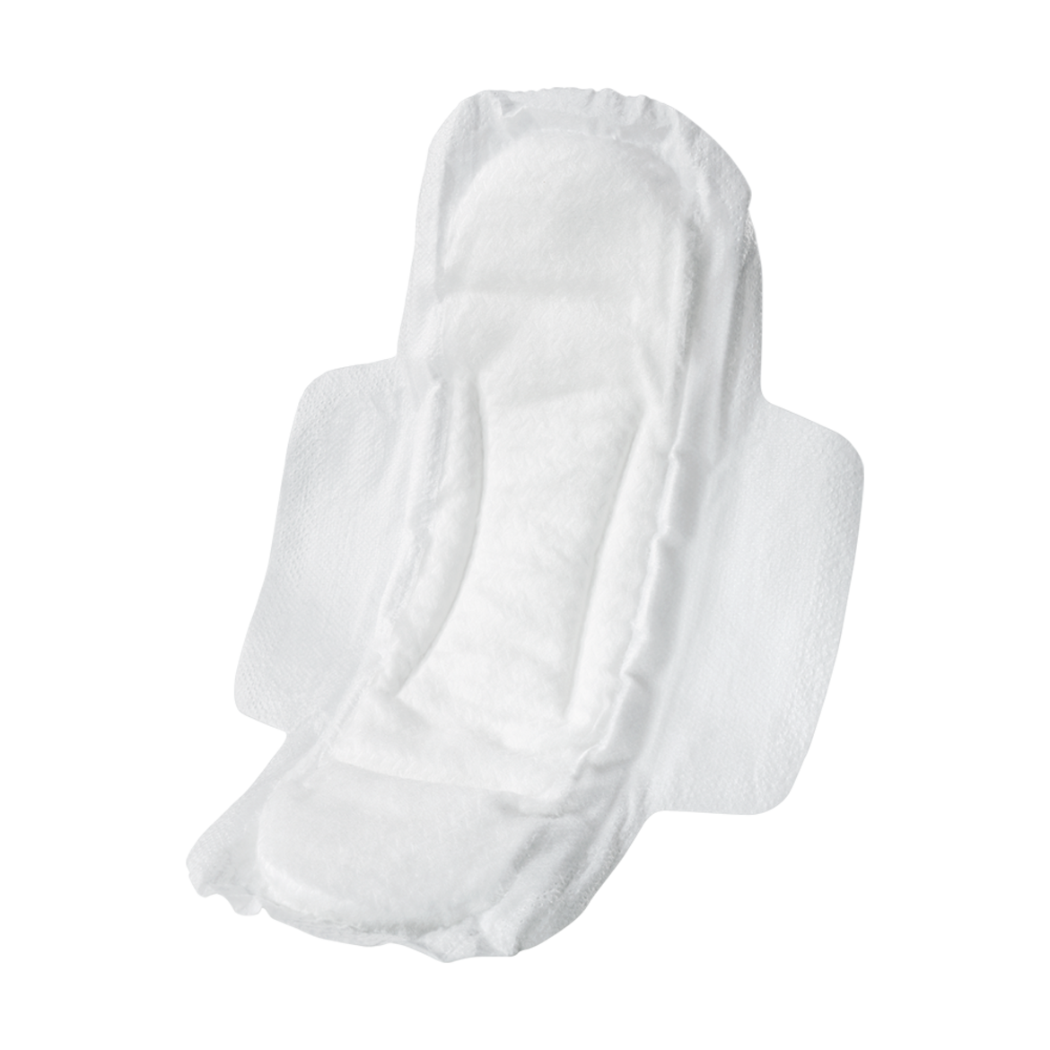 Compresa femenina con alas soldada mediante ultrasonidos