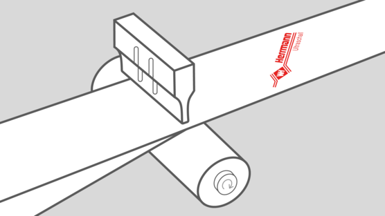 A microbond system embossing a nonwoven fabric 