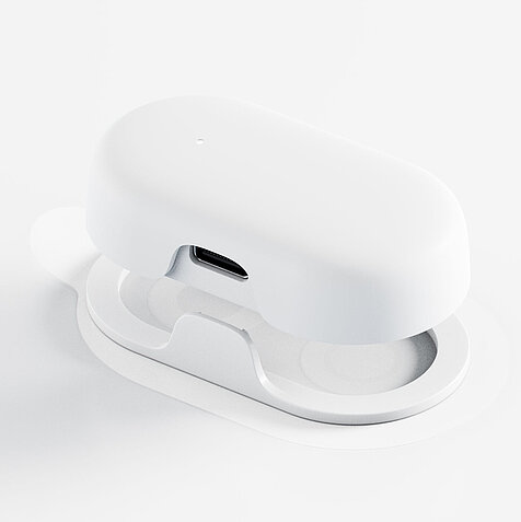 GlucoModicum glucose monitor with ultrasonically welded plastic housing