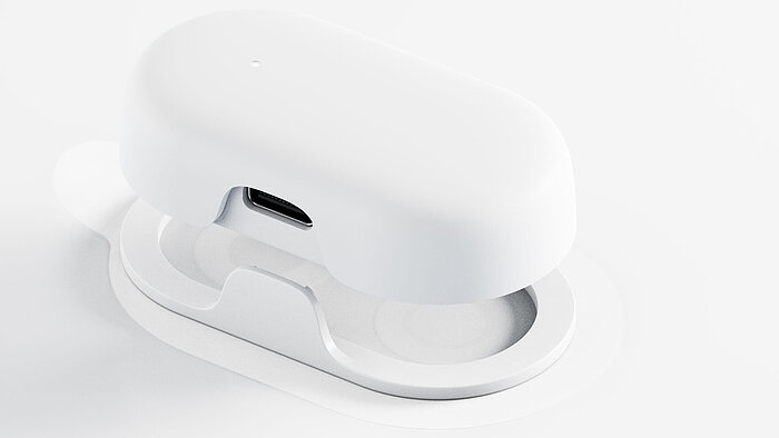 GlucoModicum glucose monitor with ultrasonically welded plastic housing